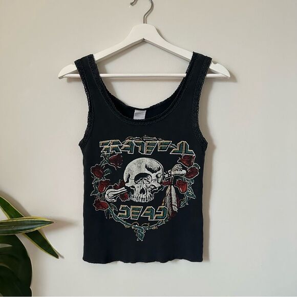 MadeWorn Grateful Dead Cyclops Lace Tank in Coal Size XS - Picture 5 of 9